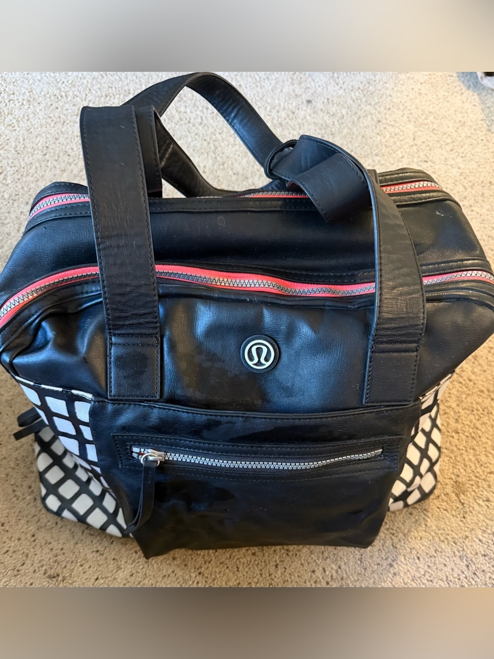 lululemon athletica Black gym or weekend bag
